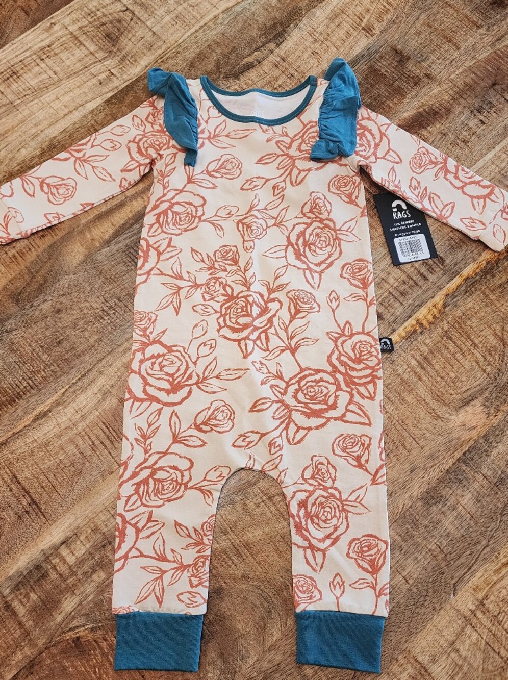 Rags To Raches 12/18 Girly Rompers - Picture 3 of 5